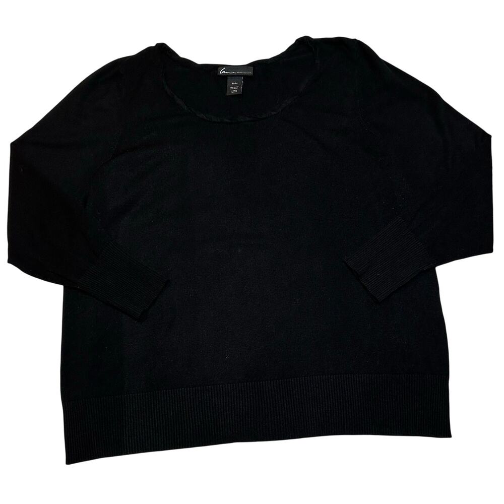 Lane Bryant Sweater Women’s Plus Size 22/24 Black Pullover Knit Long Sleeve